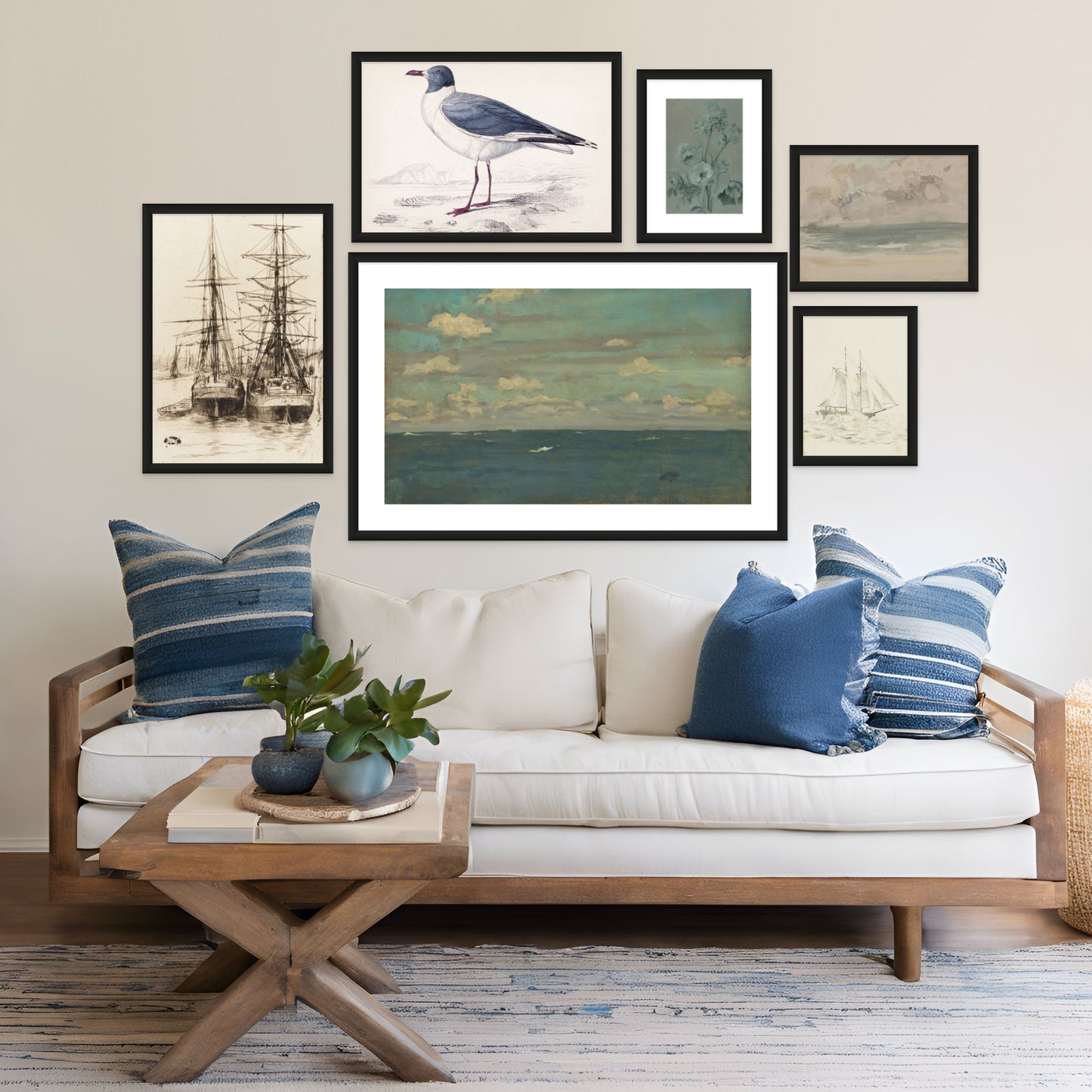 Blue Waters Nautical Vintage Gallery Set