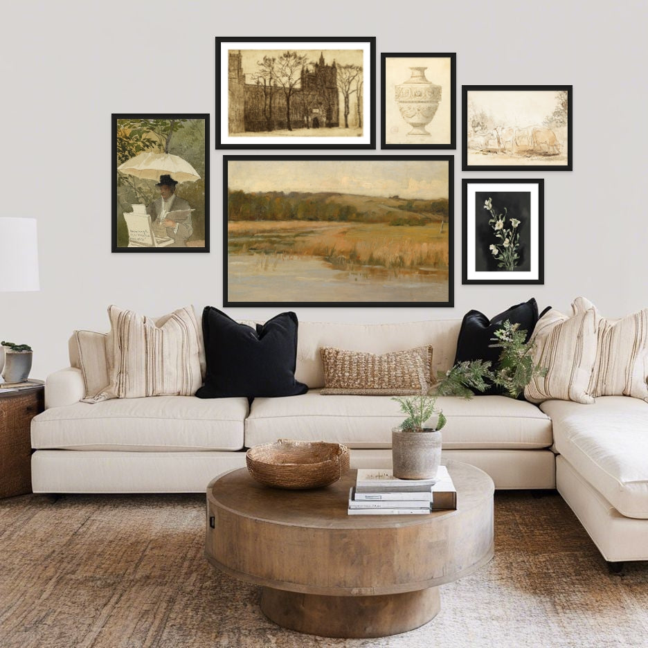 Marshland Landscape Vintage Gallery Set