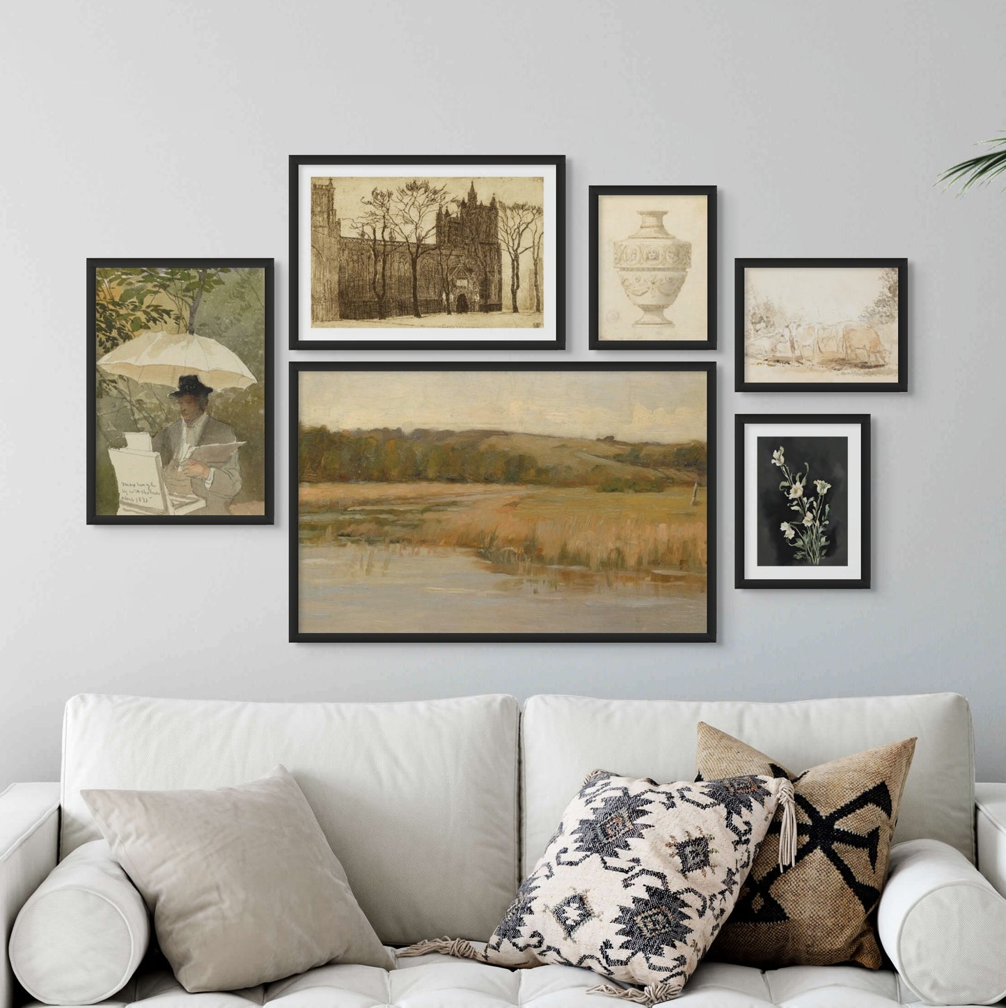 Marshland Landscape Vintage Gallery Set