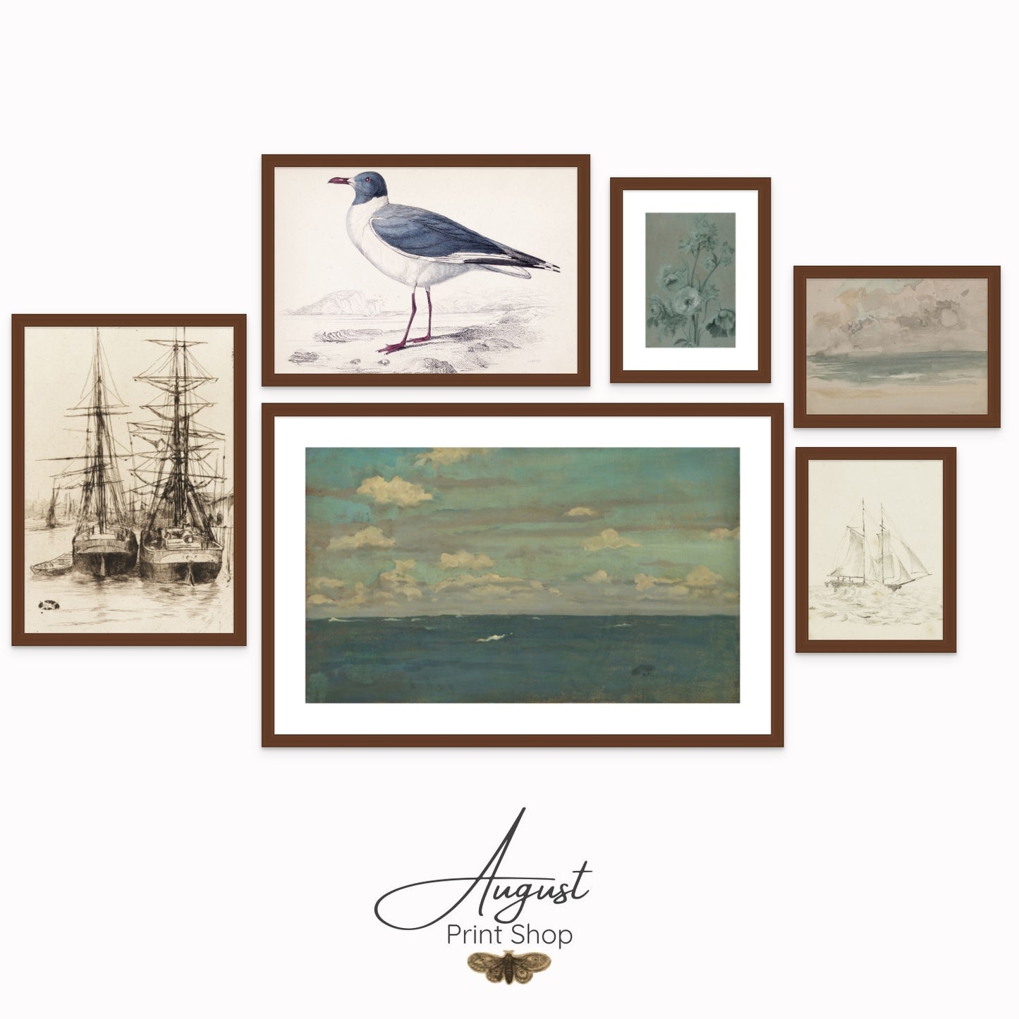 Blue Waters Nautical Vintage Gallery Set