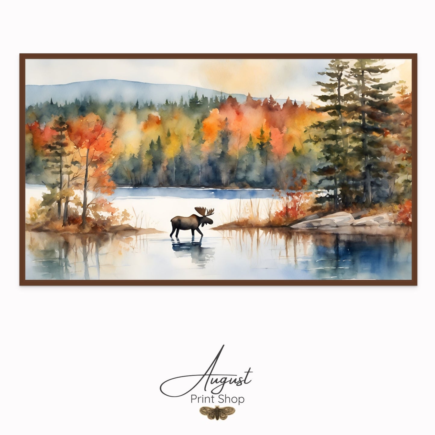Muskoka Moose Watercolour