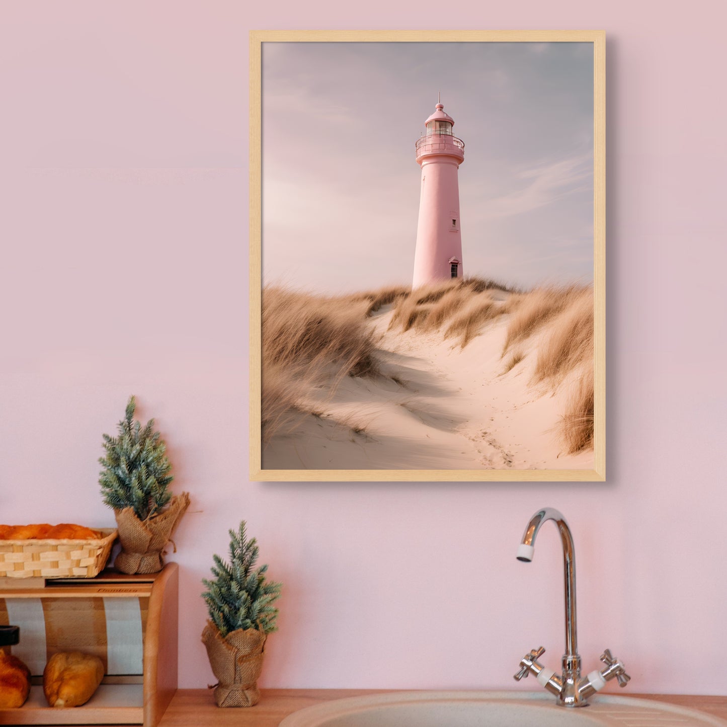 Sunset Pink Lighthouse