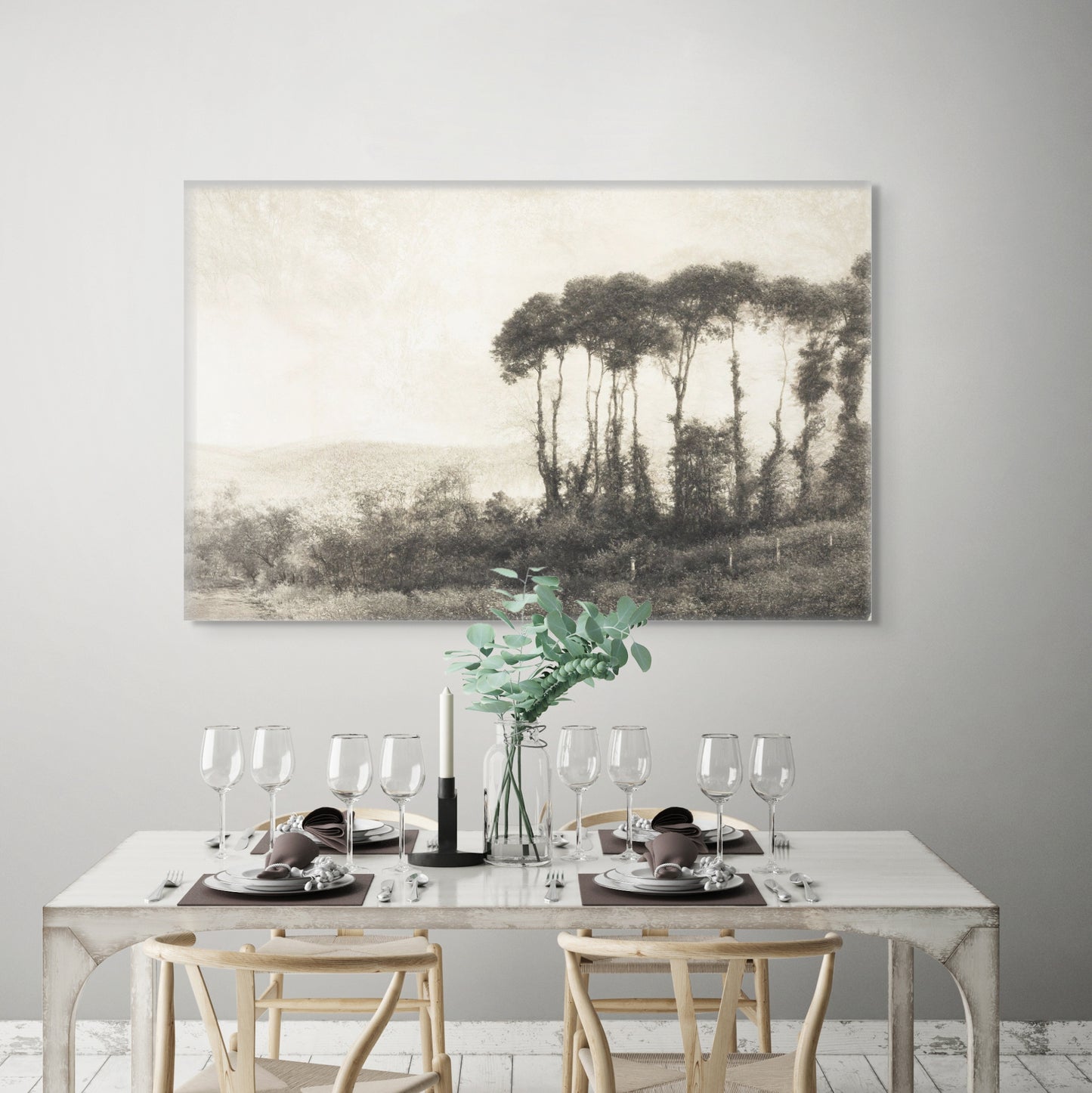 Vintage Countryside Landscape