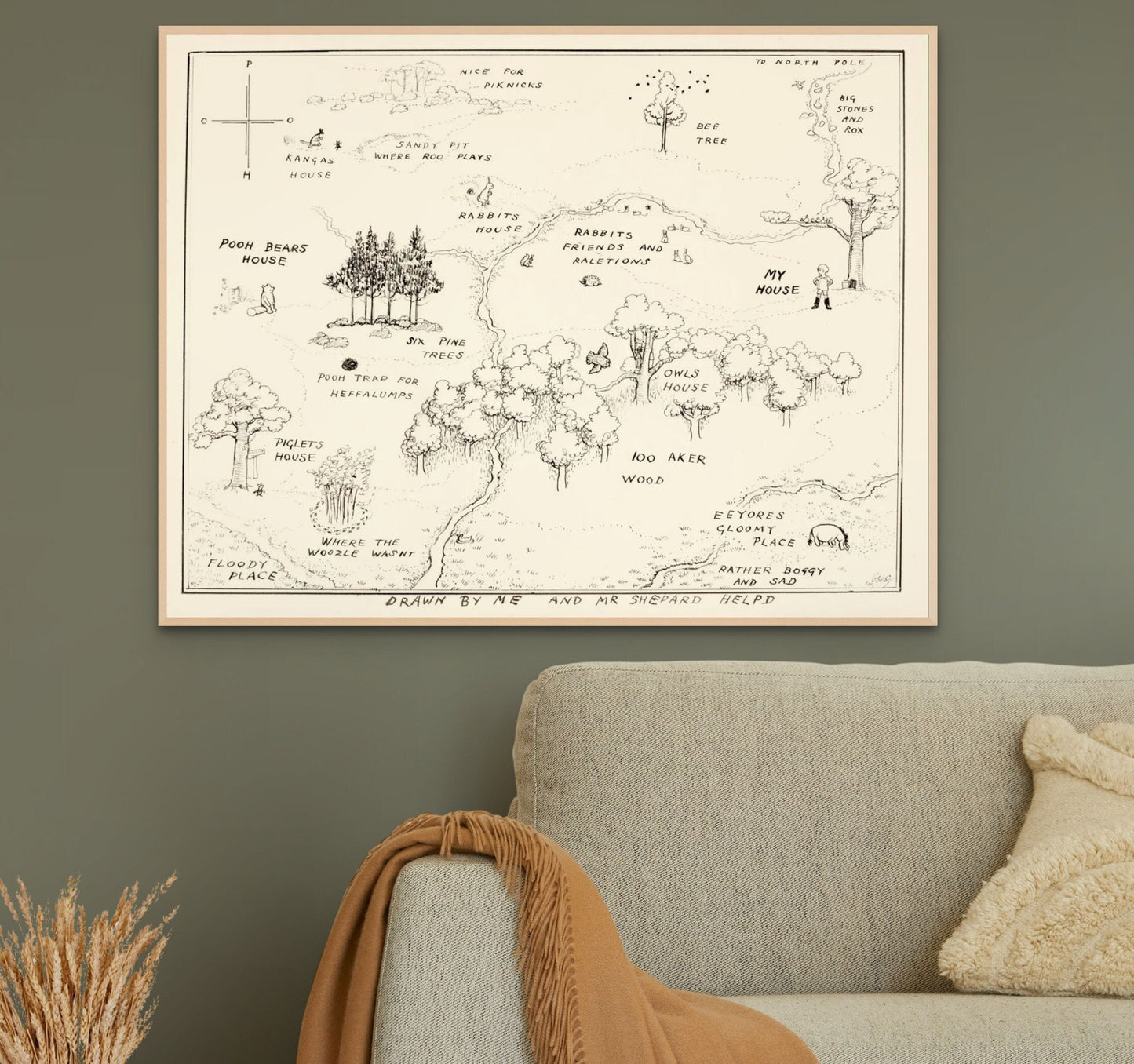 100 Acre Wood Map Neutral