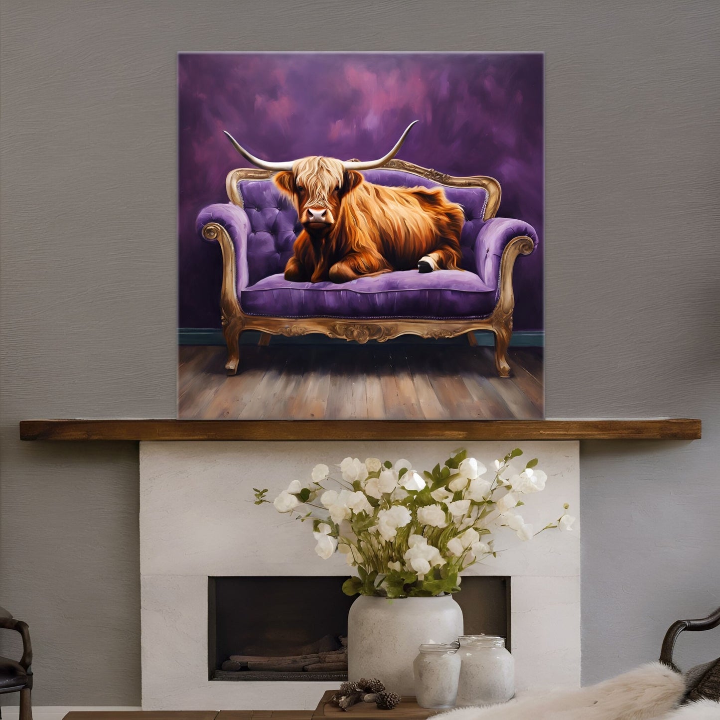 Purple Couch Cow