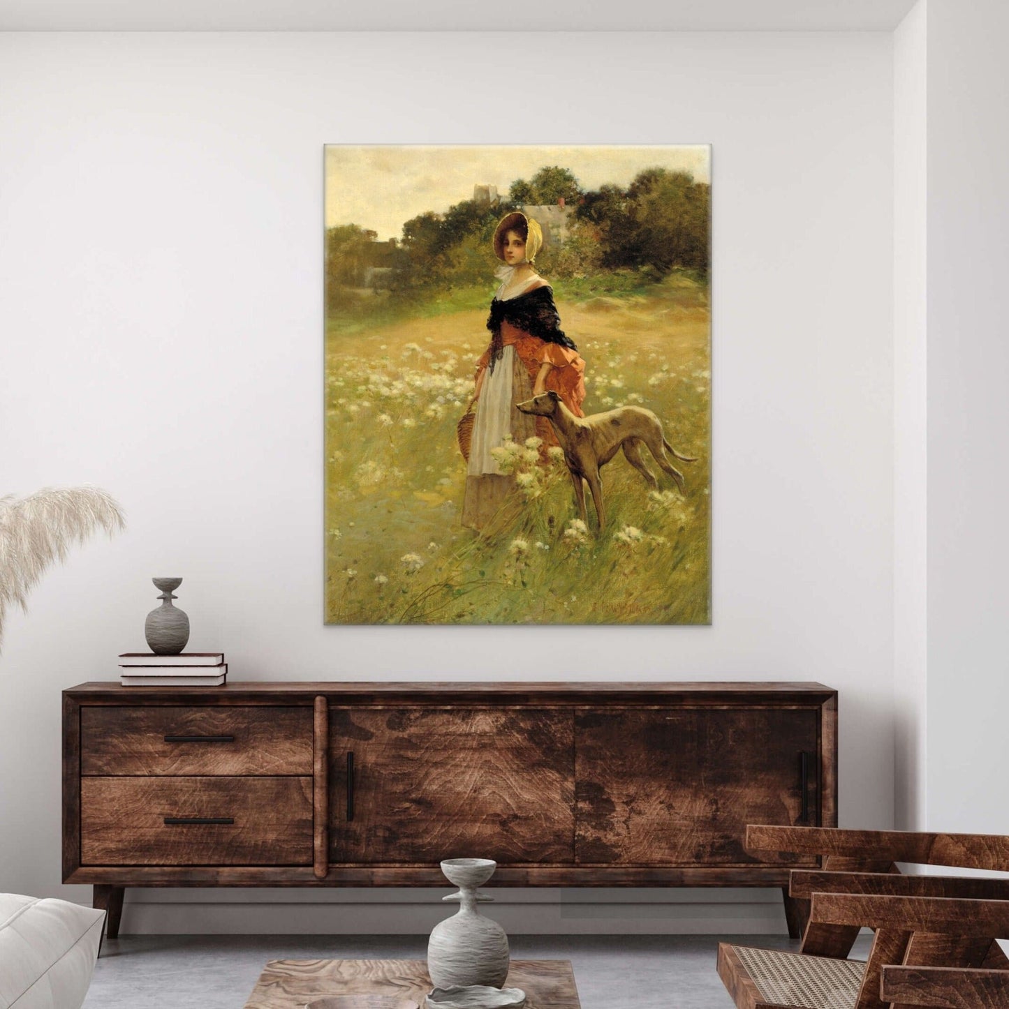 Young Girl and Dog