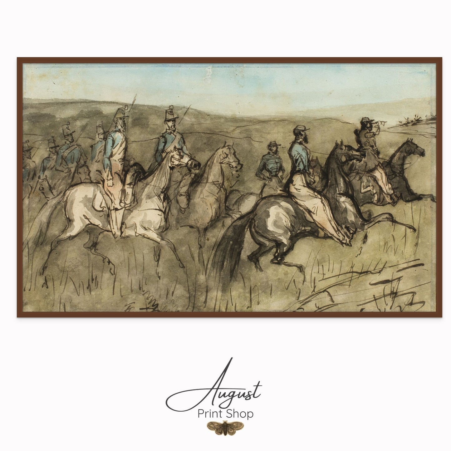 Calvary Exercise in a Meadow
