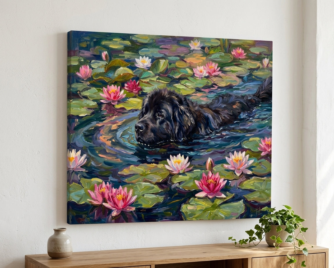 Newfoundland in the Water Lilies