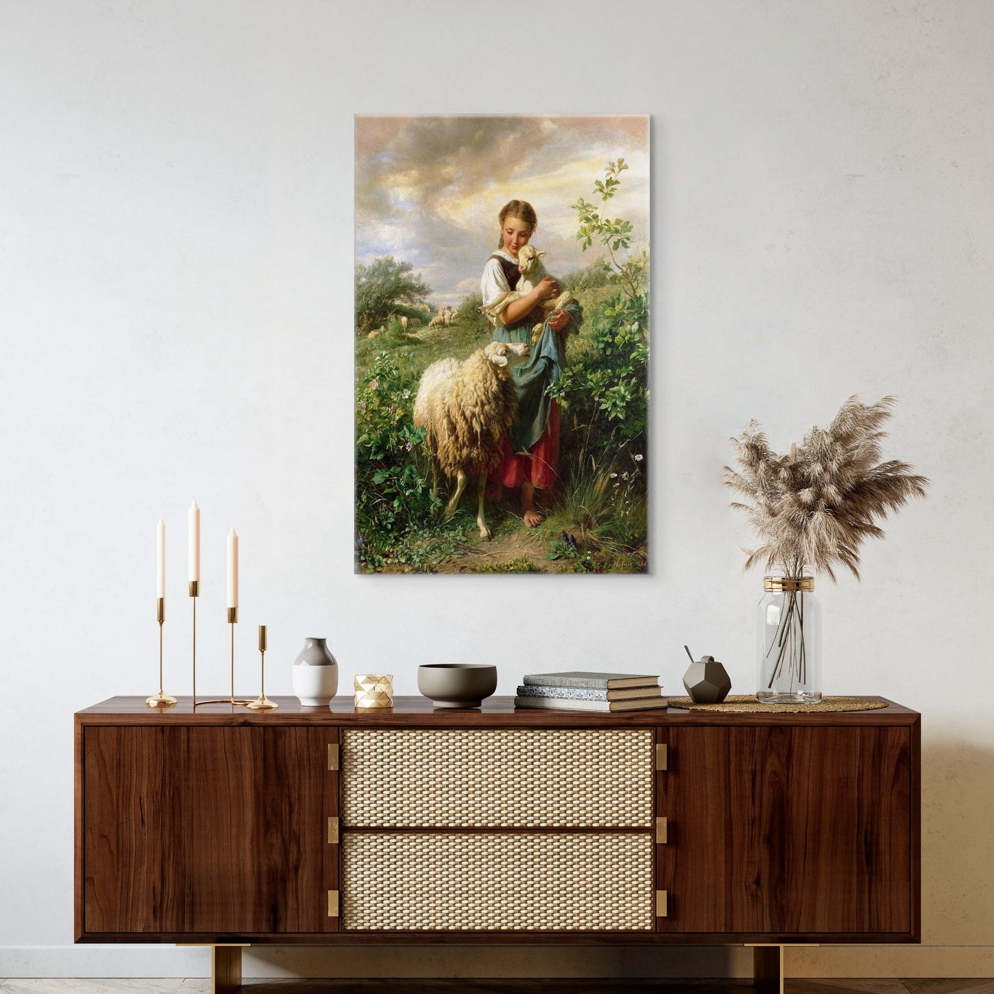 A Girl and Her Sheep