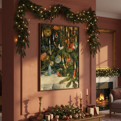 Christmas Tree Decorated With Lights