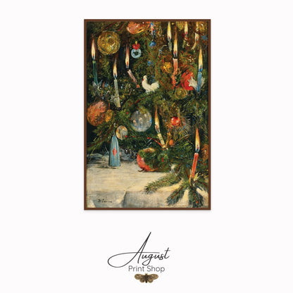 Christmas Tree Decorated With Lights