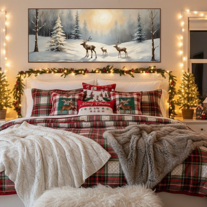 Three Reindeer on Christmas Morning