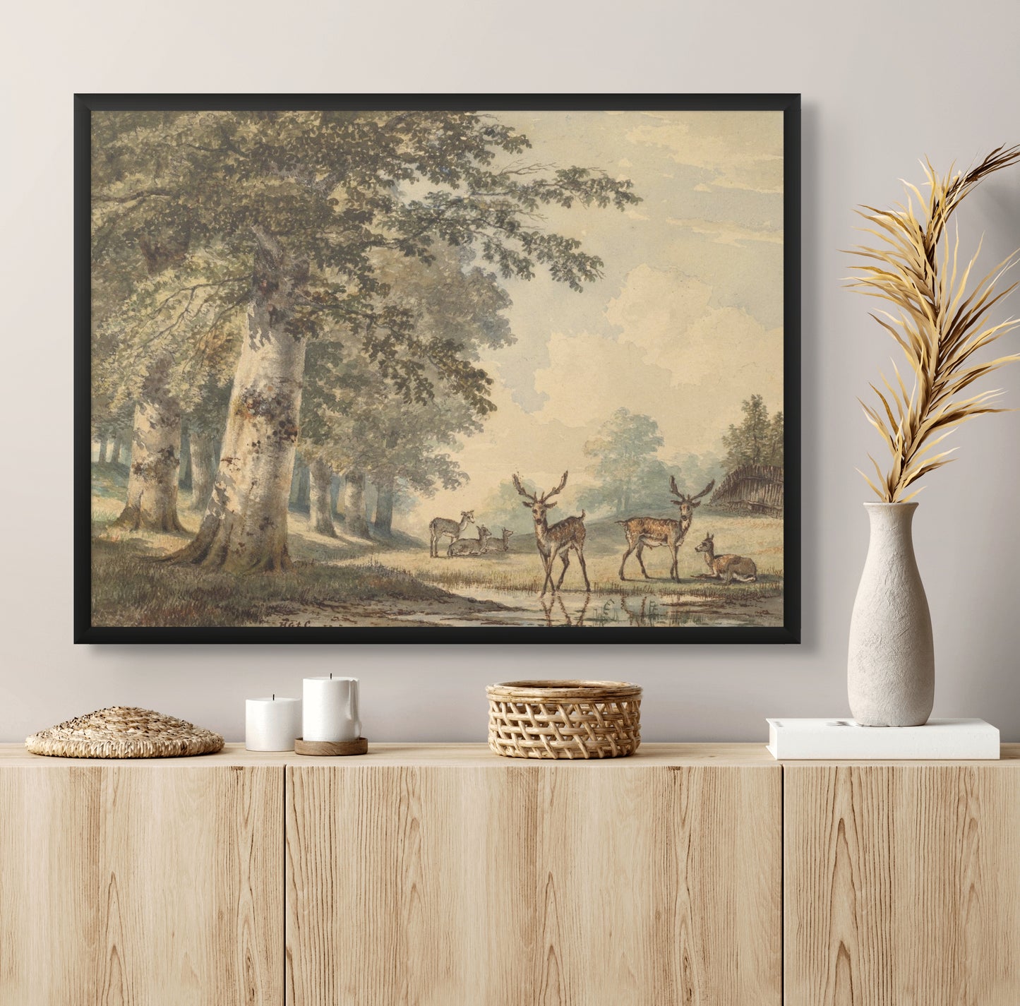 Deer Under the Beech Trees
