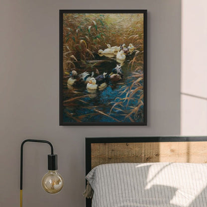 Ducks in Autumn Reeds