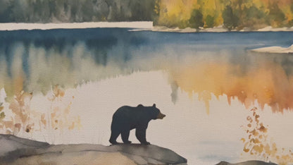 Muskoka Bear Watercolour