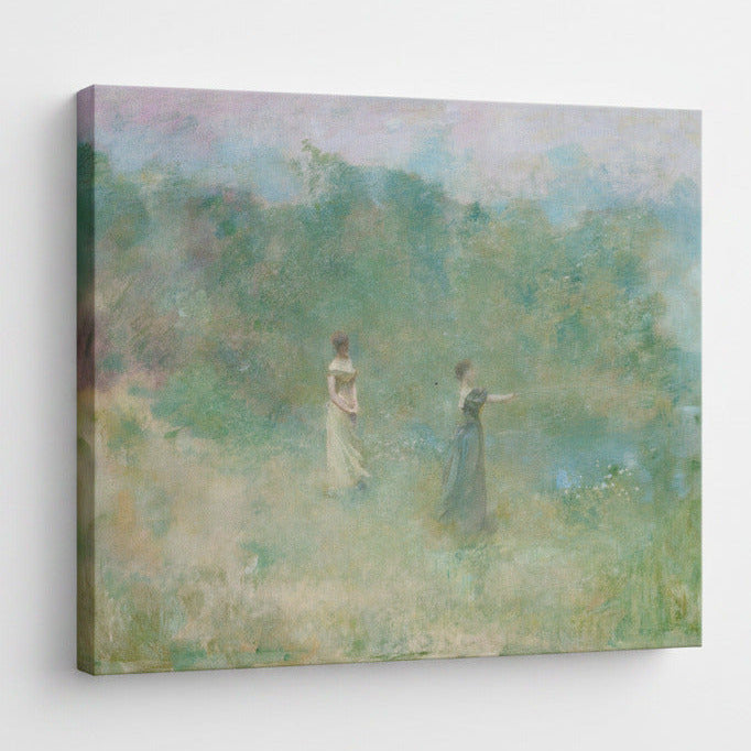 Painting of two women in a garden by August Print Shop