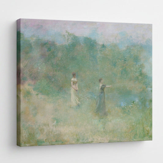Painting of two women in a garden by August Print Shop