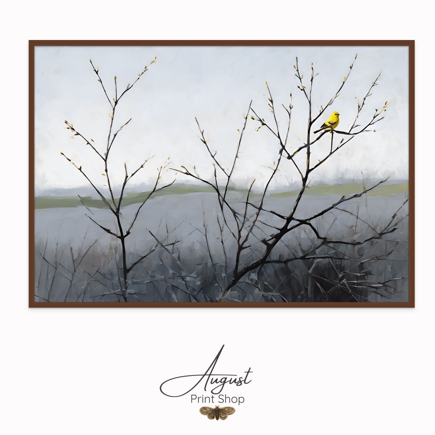 Yellow Finch on a Branch